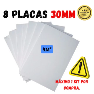 8 Placa de Isopor EPS 30mm ( 3cm) Anti chamas 100 X 50 X 3cm Para Forro