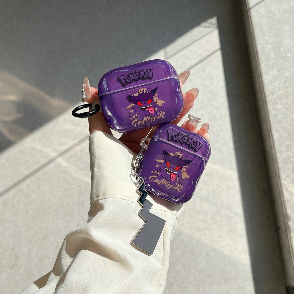 Gengar Pokémon Para AIRPODS 4 1/2/3 PRO2 Soft Case Fone De Ouvido Capa