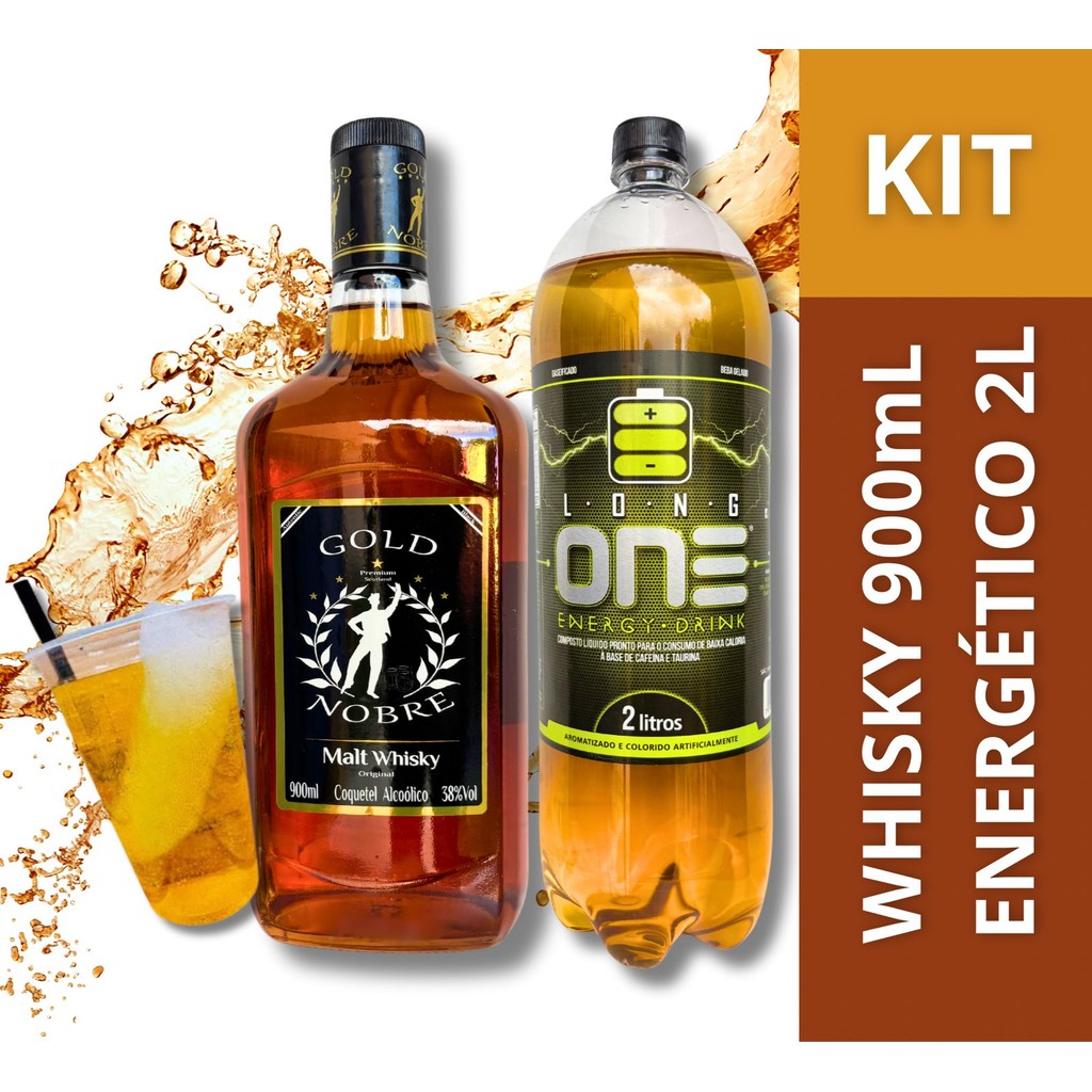 Combo Whisky Original Gold Nobre com Energético 2L Original Tradicional ...