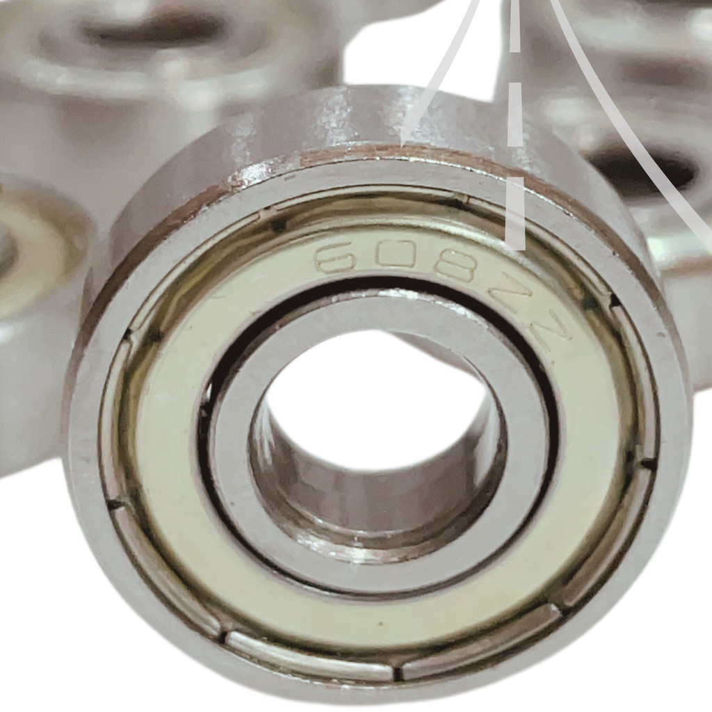 KIT com 10 Rolamentos 608zz Abec Skate Patins 8x22x7