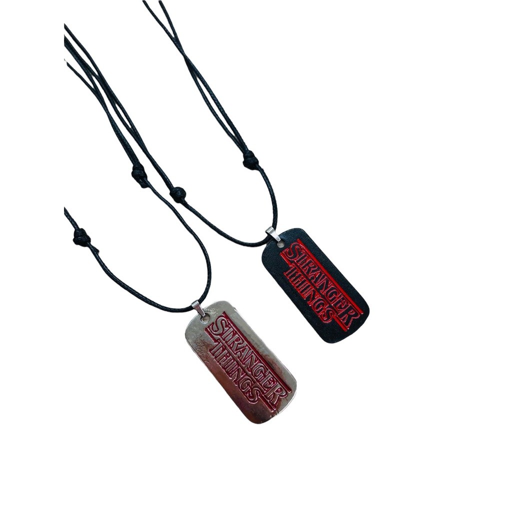 Colar De Metal Stranger Things Reguláveis!!! | Shopee Brasil