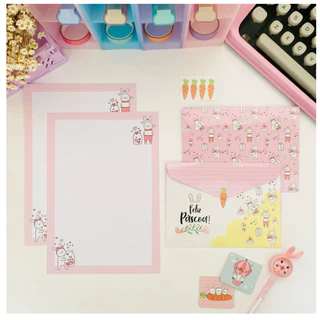 KIT PAPEIS DE CARTA COM ENVELOPES LA PALOMITA FELIZ PASCOA   PPC4688 em Oferta na Shopee
