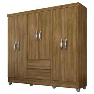 Guarda Roupa Casal Bruna 6 Portas Boreal - Moveis Arapongas