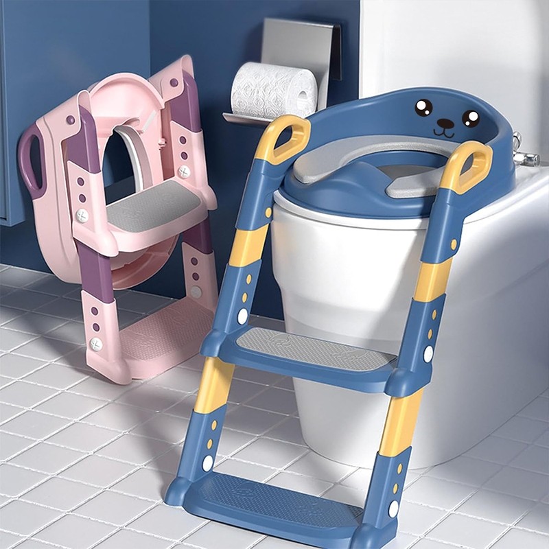 Troninho infantil Assento Redutor Infantil com Escada para Vaso Sanitário
