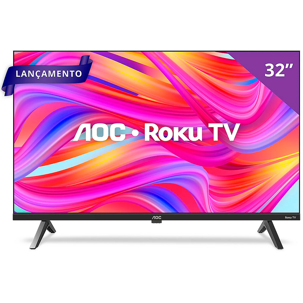 Smart tv 32” AOC roku led HD 32S5045/78G Televisão Bivolt Wi-fi USB ...