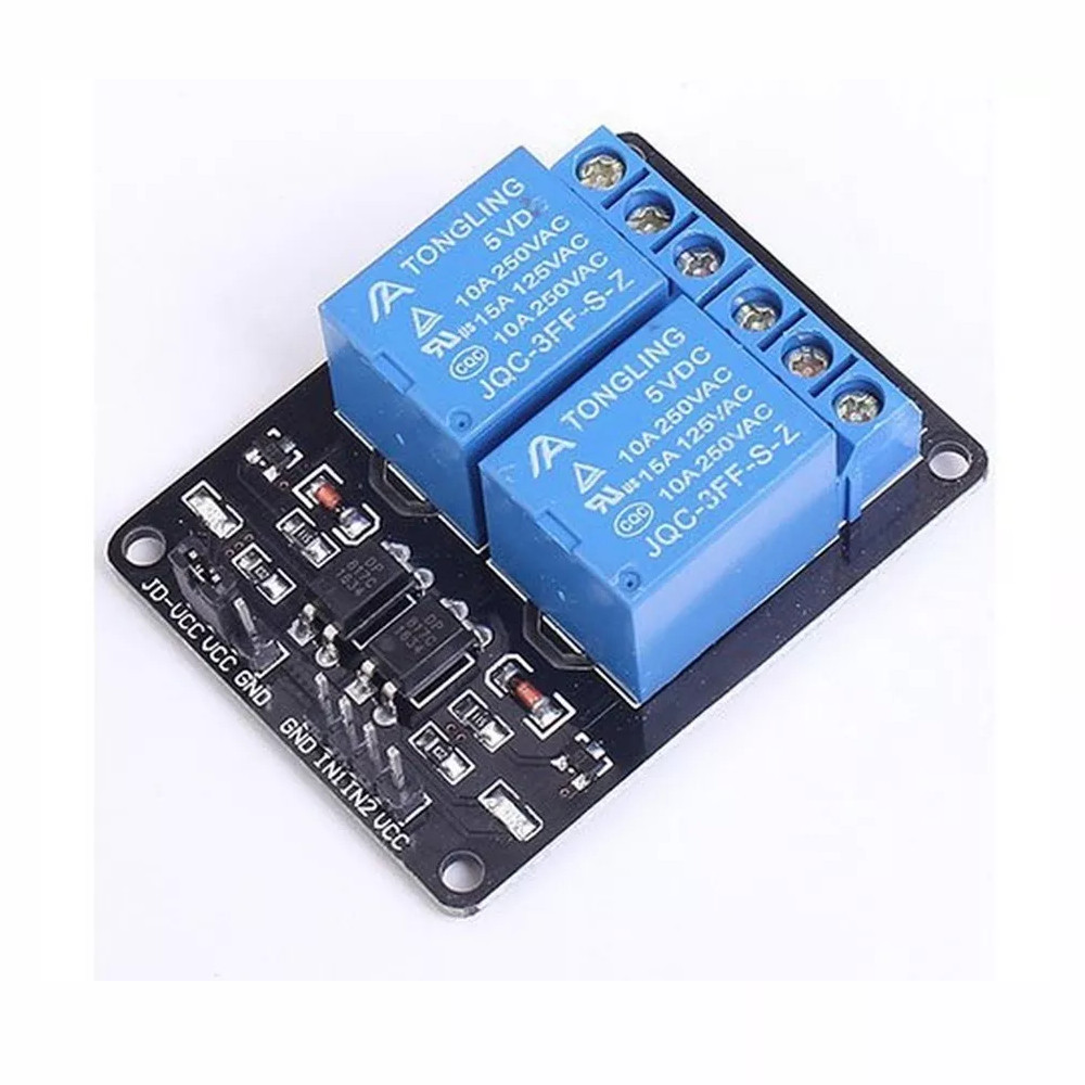 Módulo Relé 2 Canais 5v Para Arduino | Shopee Brasil