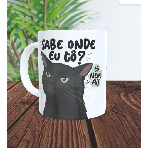 Caneca de Porcelana Personalizada - Xícara com Frases Divertidas e Engraçadas - Indelicadas - Good Vibes 2 - Copo - Cerâ