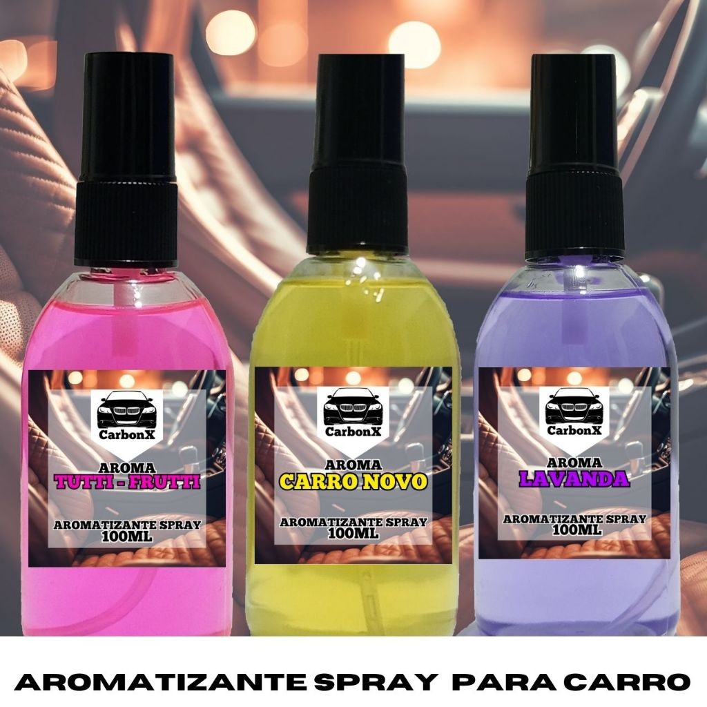 Kit Cheirinho para Carro | Odorizador e Aromatizante | Spray 100ml ...
