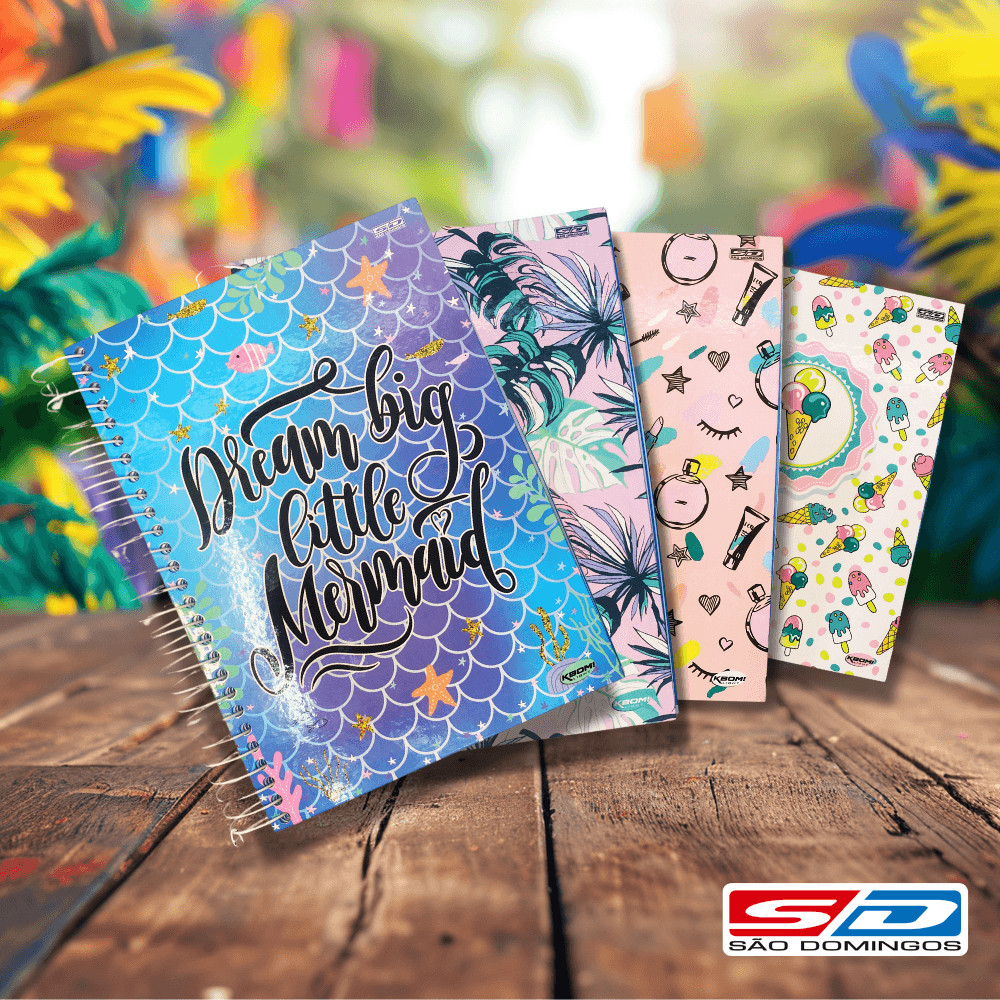 Caderno 15 matérias 300 Fls Kbom Light São domingos | Shopee Brasil