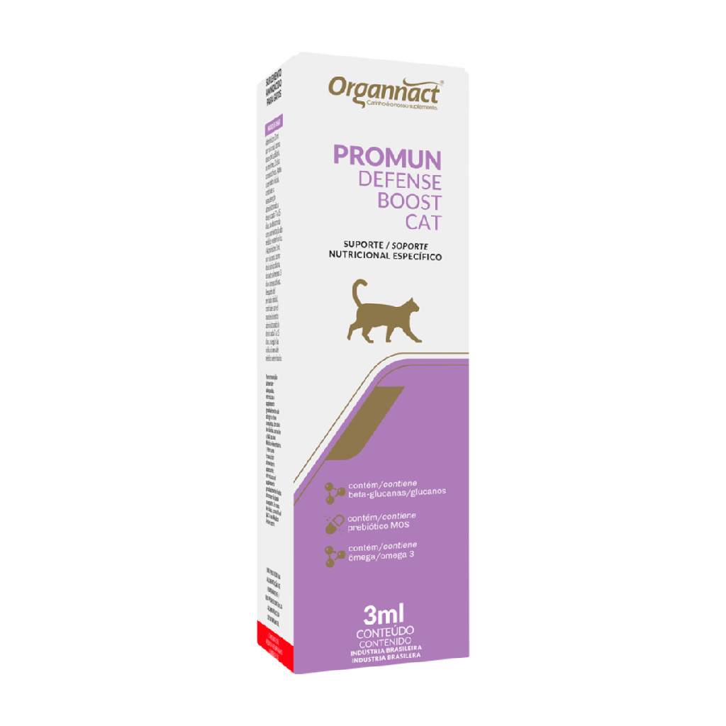 Promun Defense Boost Cat Suplemento Pra Gatos 3Ml Organnact | Shopee Brasil