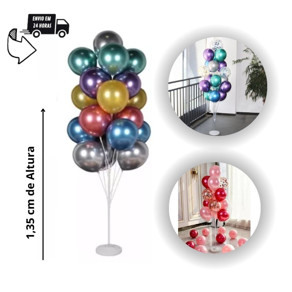 Suporte Para Balão de Chão 1,30CM 13 Pontos de Balões | Shopee Brasil
