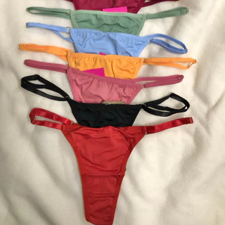 Kit C/3 Unidades de Calcinha Microfibra Fio Dental Regulagem Lingerie Sexy em Oferta na Shopee