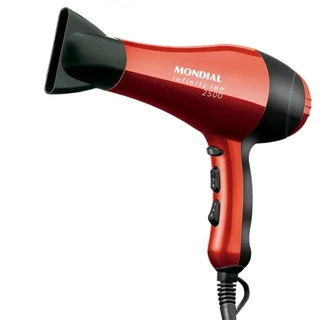 Secador de Cabelo Mondial Infinity 2500 Íon Vermelho/Preto 1900W 220V - SC-12 em Oferta na Shopee