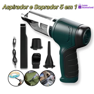 Mini Equipamento de Aspiração Inflação e Vácuo 5 - em - 1 Portátil e com Carregamento USB