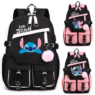 STITCH Interestelar Bebê Casual Oxford Pano Mochila Escolar Alunos Do Ensino Fundamental Bolsas Escolares Para Meninas C