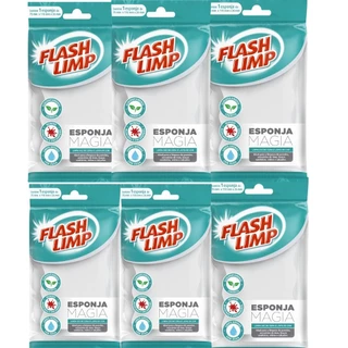 Esponja Magica Tira Mancha c/ 6 Unidades Flash Limp