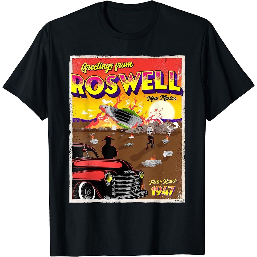 Saudações De Roswell Foster Ranch 1947 Ufo Alien Crash Camiseta Para ...