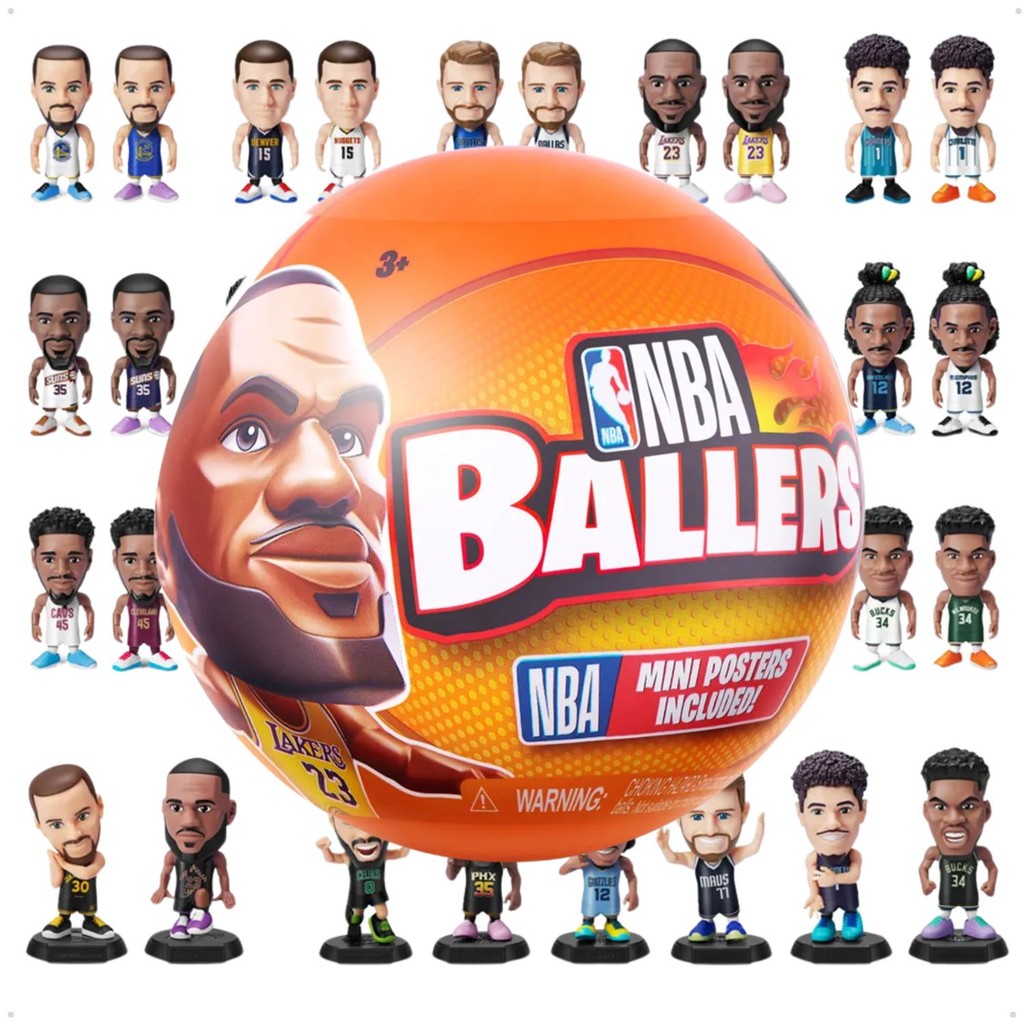 Boneco NBA Ballers Brands Com Bola De Basquete e Acessórios