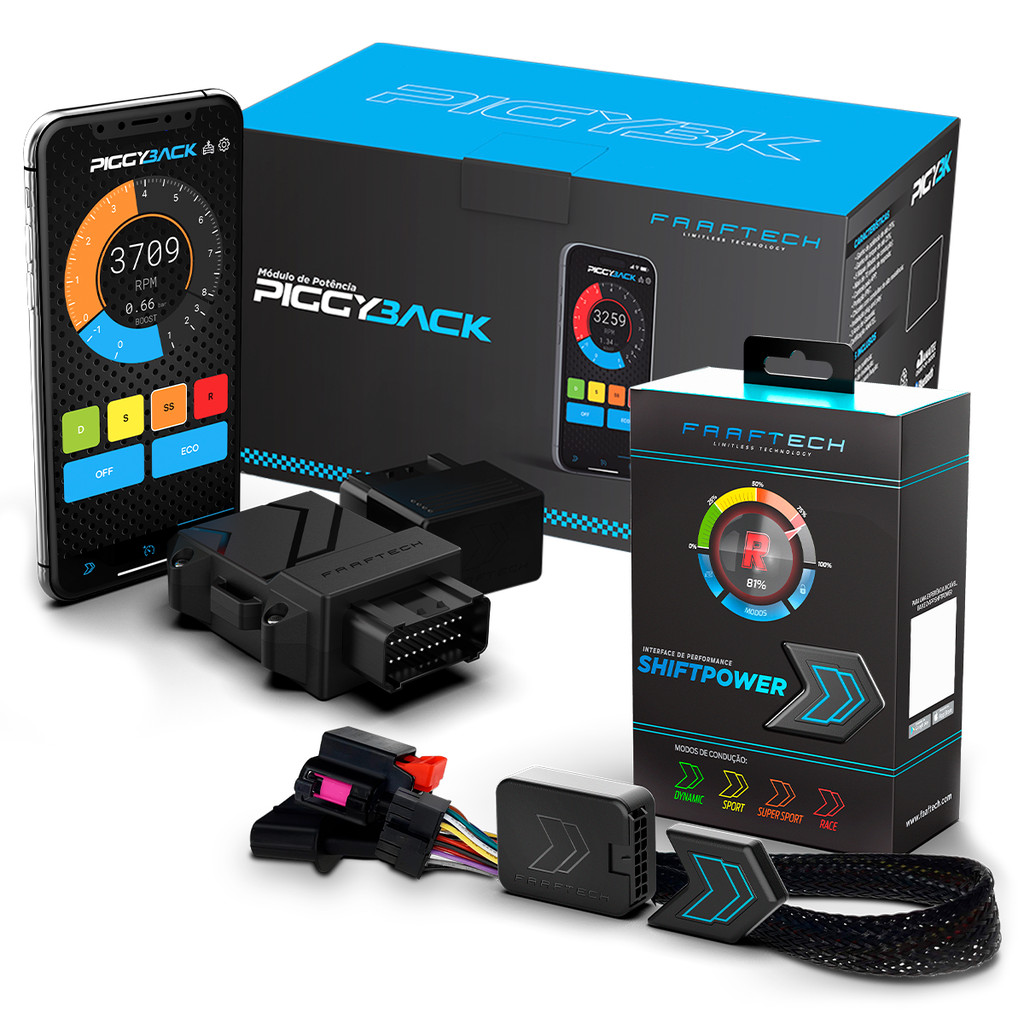 Módulo Acelerador Chip Piggyback + Pedal Shiftpower Bluetooth 4,0+