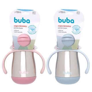 Copo Térmico Inox Parede Dupla Com Canudo  - Buba