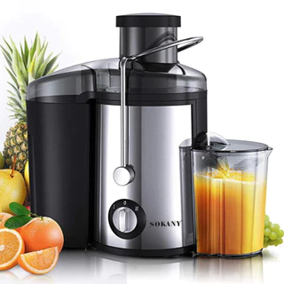 Centrífuga Alimentos Elétrica Juicer Suco Frutas 1500w Inox Cor Preto E Inox em Oferta na Shopee