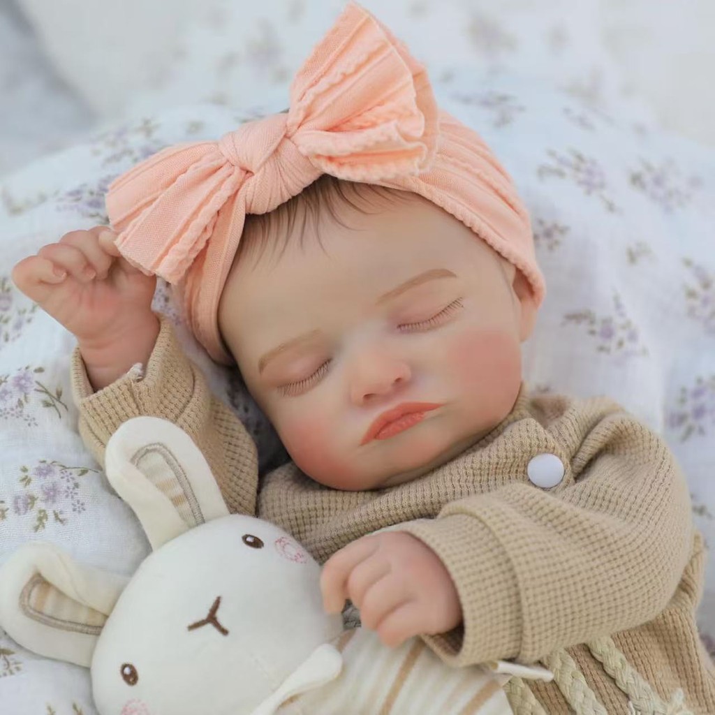 Boneca Bebê Reborn Baby Mamãe Reborn Cabelo Ruivo Realista com Acessórios