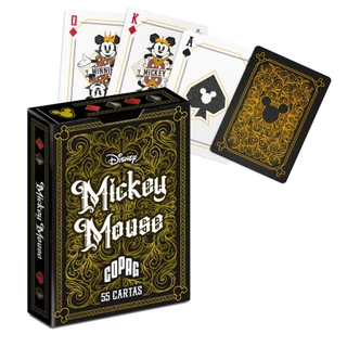 Baralho Disney Mickey Preto E Dourado 55 Cartas - Copag