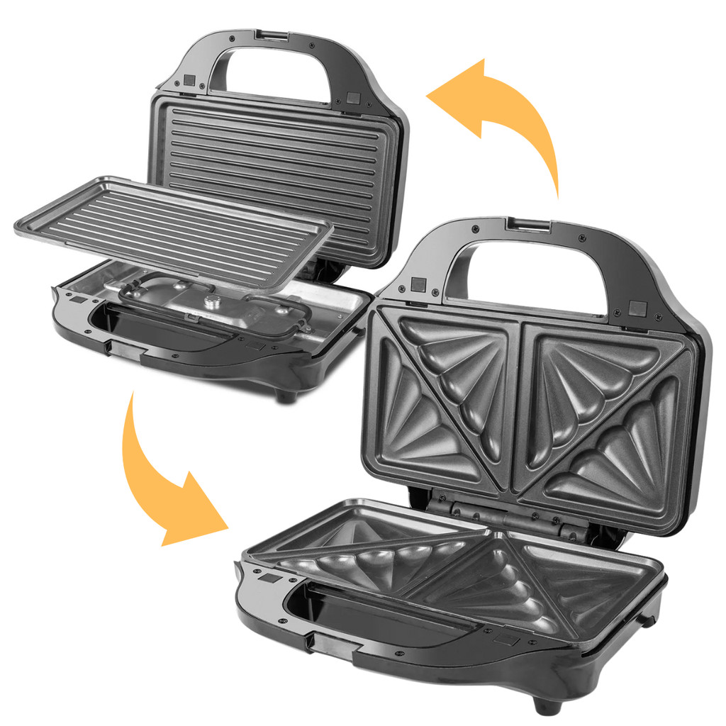 Grill Sanduicheira 2 em 1 Philco Limpa Fácil Chapas Removíveis