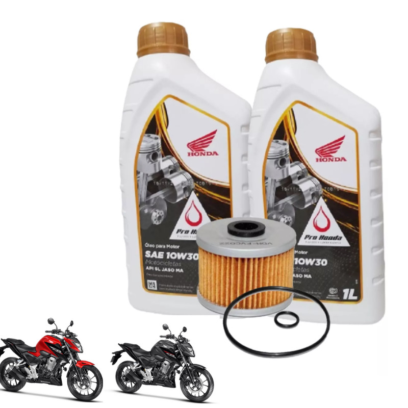 Troca De Óleo Cb 300f Twister 2 Litros Honda 10w30 + Filtro | Shopee Brasil