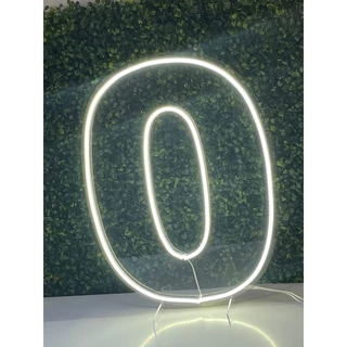 Painel Led Neon Numero 1 á 9 Acrílico Transparente 60 cm - 1 unid