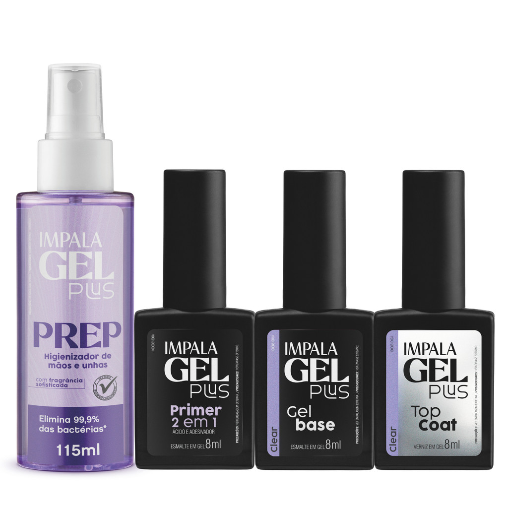 Kit Completo Blindagem de Unhas Impala Gel Plus | Shopee Brasil
