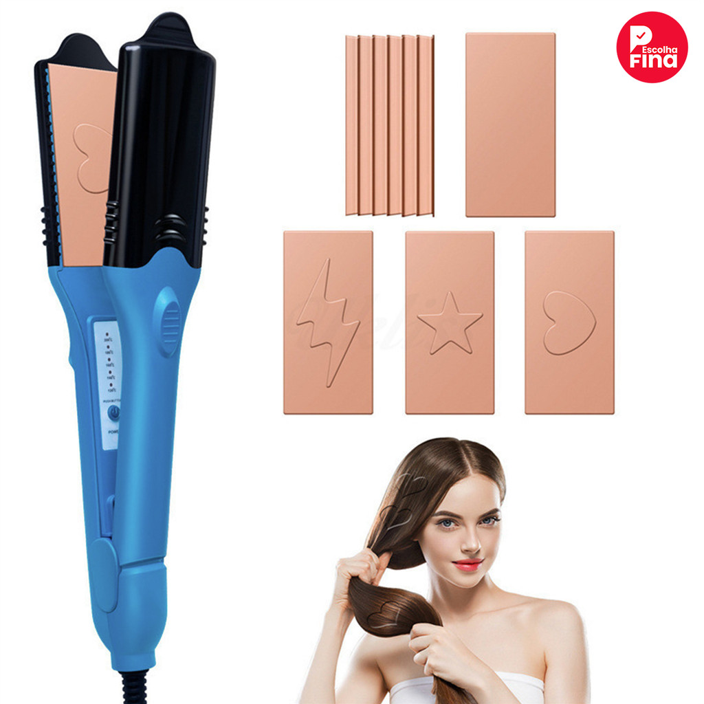 Chapinha: Mod. Desenho, Frisagem Raio ★ ❤ Cab. Penteado 3D Impressão Cerâmica Alis.