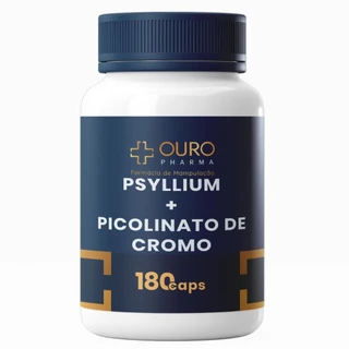 PSYLLIUM 250mg + PICOLINATO DE CROMO 250mcg 100% Natural 60, 120 ou 180 Cápsulas em Oferta na Shopee