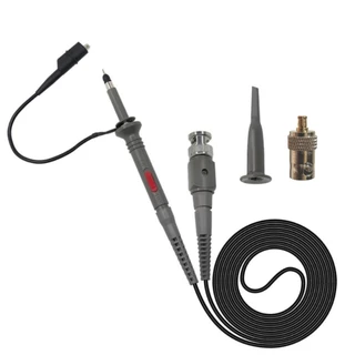 Kit Ponta De Prova Osciloscópio 100mhz X1 X10 P6100 + Adaptador BNC MCX para Mini Osciloscópio DSO152 DSO153 DSO-TC3