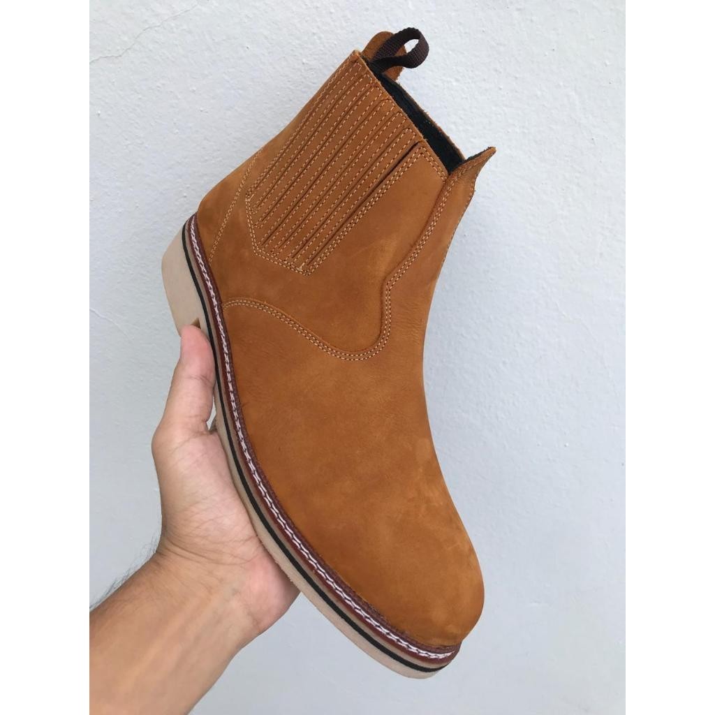 Bota Botina Rodeio Country Couro Legitimo Nobuck Nobre Argentino ...
