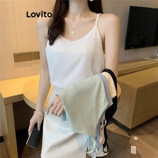 Lovito Regata Básica Sem Adornos para Mulheres Elegantes Sem Adornos para Mulheres LNE51071