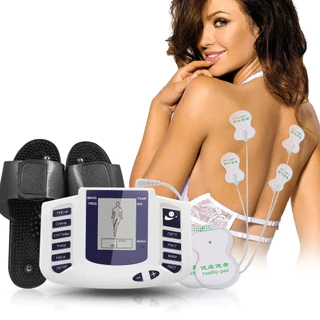 Aparelho de Fisioterapia TENS e FES Elétrico - Massageador Com Chinelo e Eletrodos Para Alívio da Dor e Acupuntura - WL em Oferta na Shopee