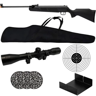 Carabina Pressão Wolverine Nitro RS2 10712GP 5.5 + 3 Chumbos + Capa + Luneta + Alvo + Porta Alvo em Oferta na Shopee