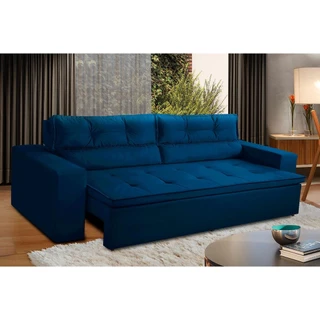 Sofá Retrátil Reclinável 3 lugares Molas 1,80m Vegas Suede
