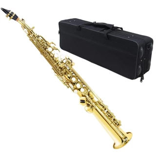 Saxofone Soprano Reto BB Sib Bemol Laqueado com Case em Oferta na Shopee