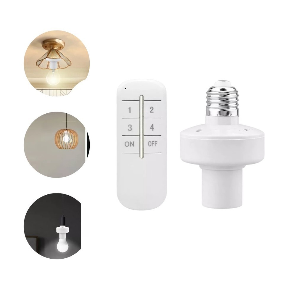 Soquete Bocal Acender Luz por Controle Remoto E27 | Shopee Brasil