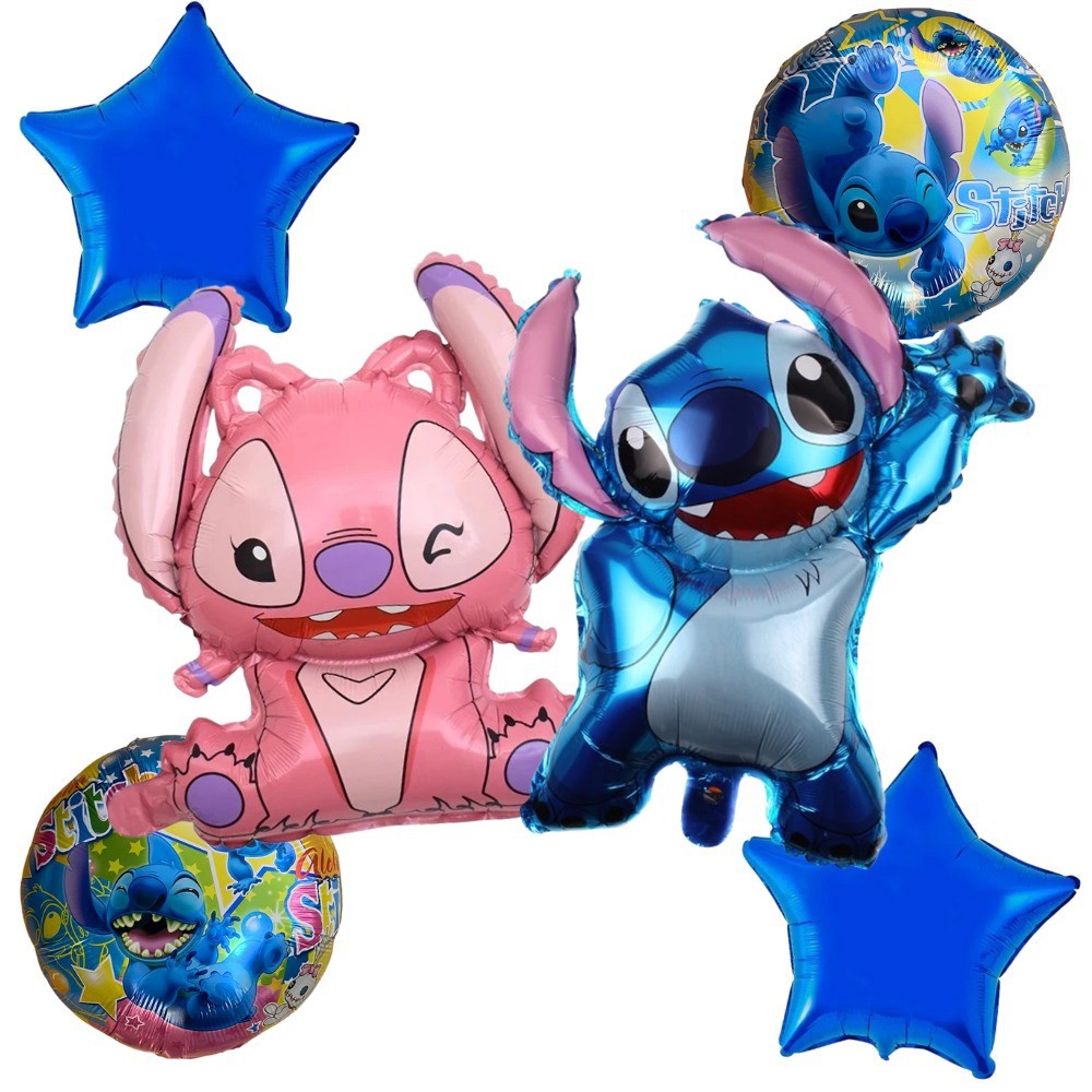 Kit Balão Stitch Decoração Angel Festa Aniversario Infantil Criança ...
