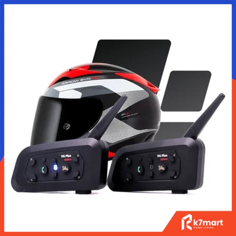 Par Intercomunicador Capacete Comunicador Moto V6 Bluetooth