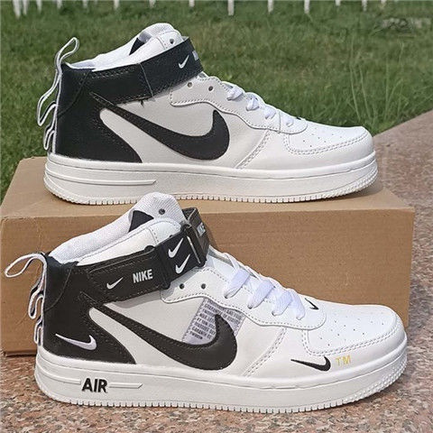 Tênis Nike AF1 Air Force Número 1 para Mulheres e Homens, Branco Alto ...