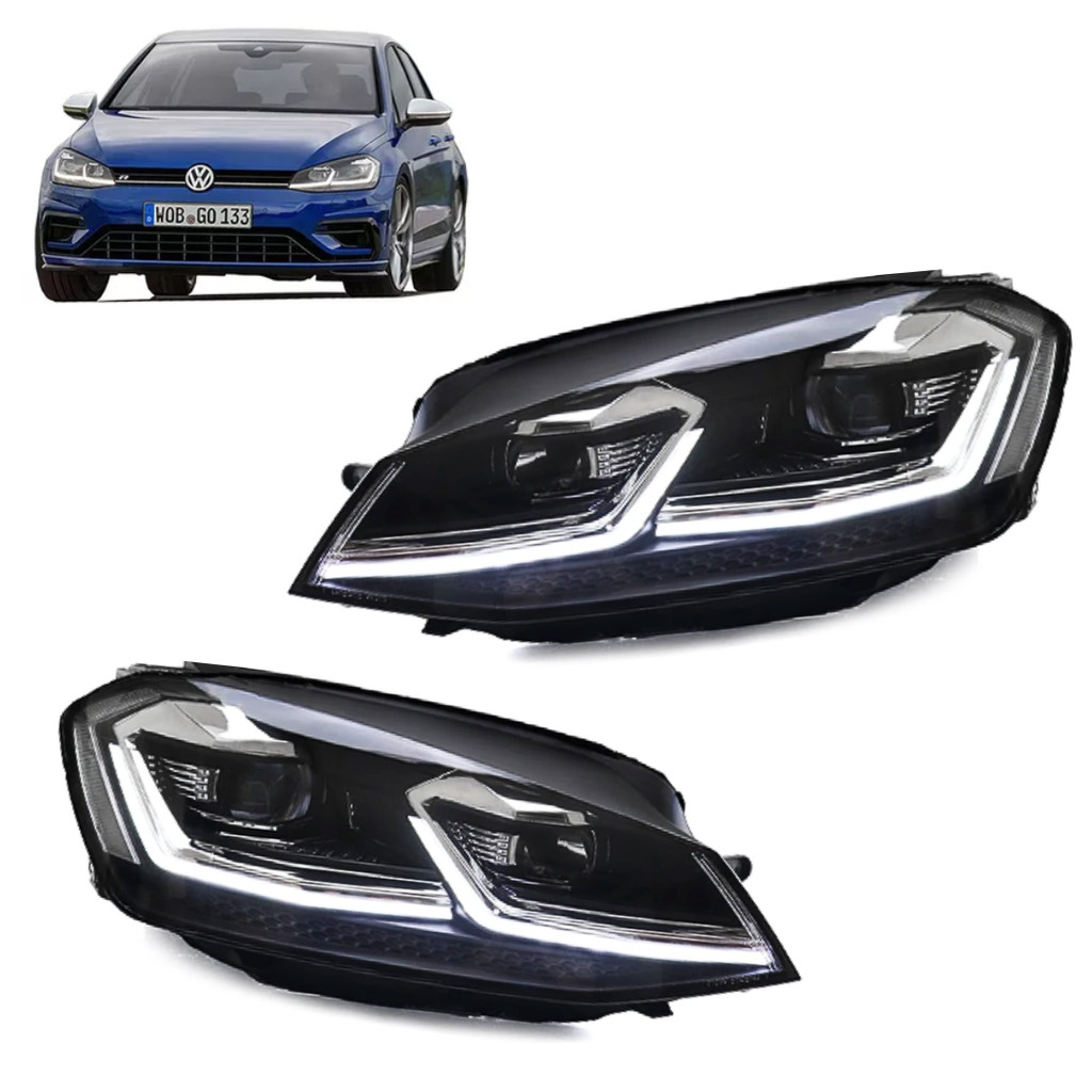 Farol Full Led Golf Mk7.5 Tsi Cromado Drl P/ Golf Mk7 14-17 | Shopee Brasil