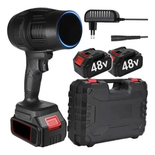 Soprador Turbo Portátil Recarregável 48v Com 2 Baterias Potente Soprador De Folhas Limpeza Geral