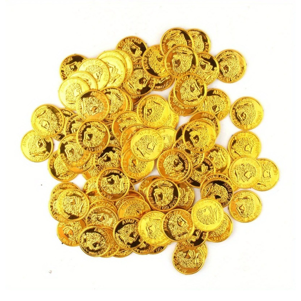 Moedas Douradas AVAG CO BEPSIG de Pirata – Plástico Decorativo para ...