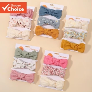 3 Pçs Bebê Menina Headbands Conjunto Macio Elástico Arcos De Cabelo Para Crianças Recém-Nascidos Headwear Fita Acessório em Oferta na Shopee