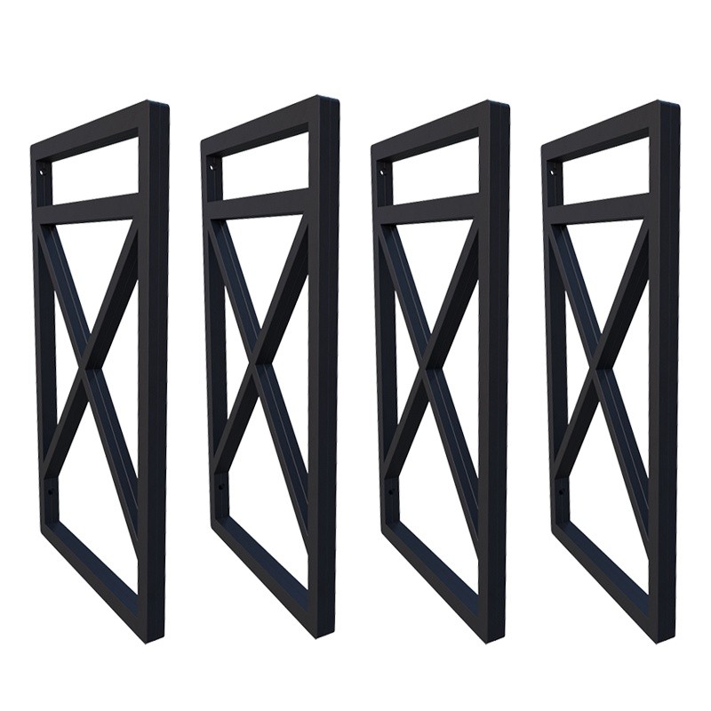 Quatro Suportes Estilo Industrial P/prateleiras 20cm Profundidade na cor Preto