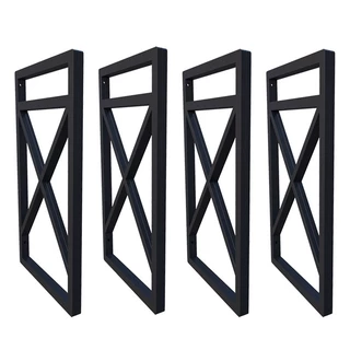 Quatro Suportes Estilo Industrial P/prateleiras 20cm Profundidade na cor Preto